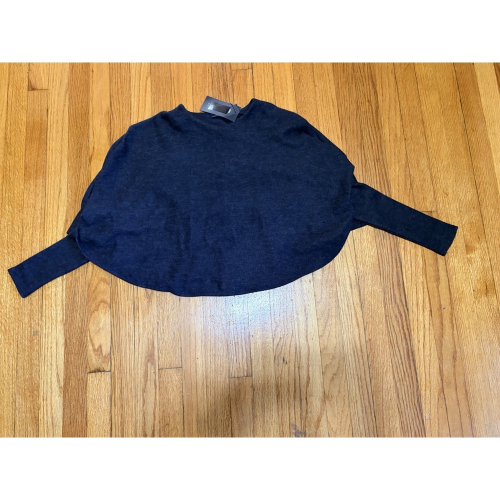 Zara Black Fall Winter Cape Poncho With Shirt Under
